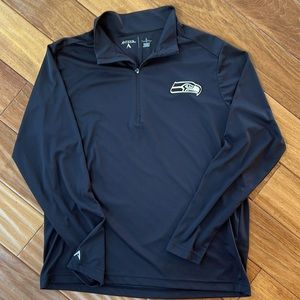 NFL Seattle Seahawks Antigua Tribute Quarter-Zip Lightweight Pullover